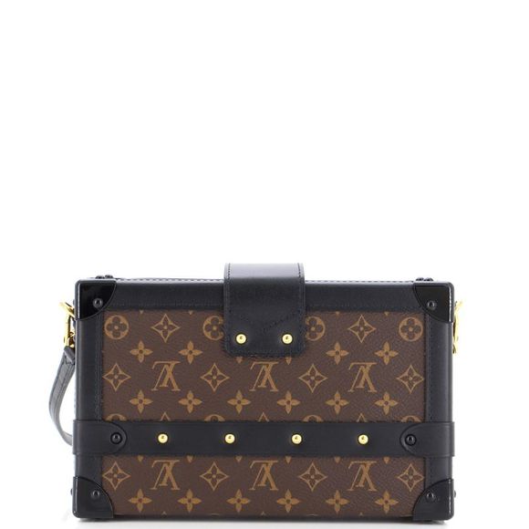 Louis Vuitton Petite Malle Handbag Monogram Canvas Brown - Picture 3 of 7